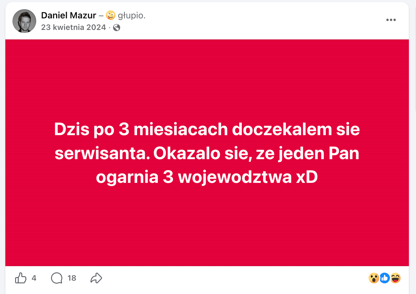 Opinia o Polenergia Fotowoltaika S.A. (obecnie ELQ Energy S.A.) z mediów społecznościowych - zrzut ekranu